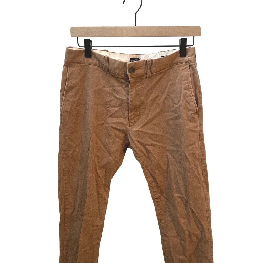 MEN'S J Crew Mercantile Flex Pants Slim Fit Size 30x32 Brown‎ Khaki Stretch